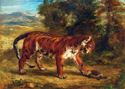 亀の虎、1862 作： Ferdinand Victor Eugene Delacroix